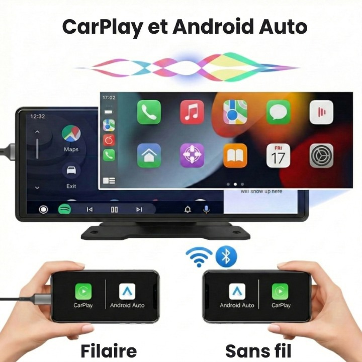 Apple CarPlay sans fil avec caméra de recul automatique – Autrixo™