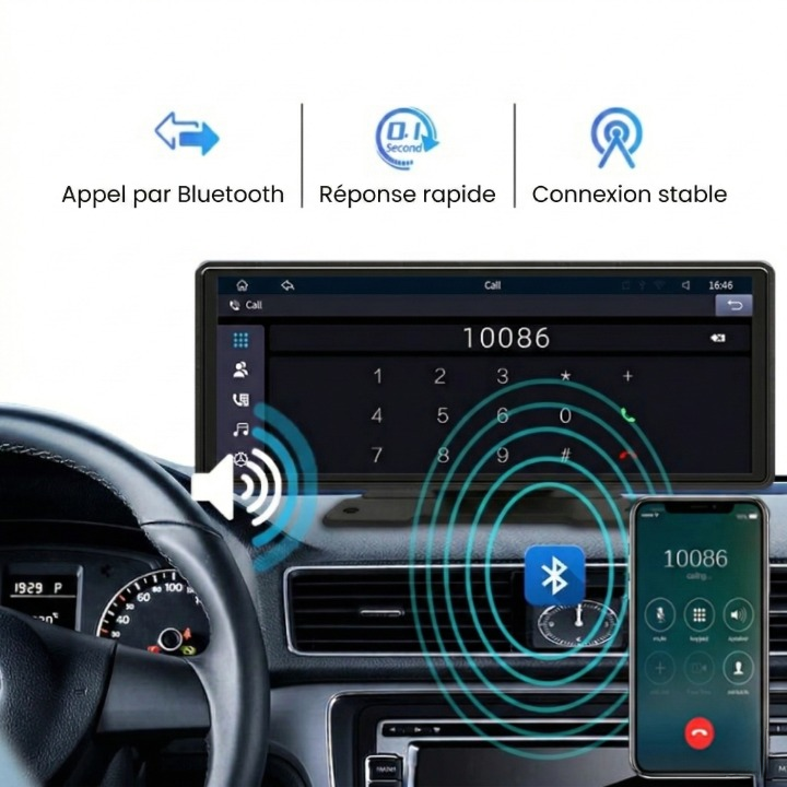 Apple CarPlay sans fil avec caméra de recul automatique – Autrixo™